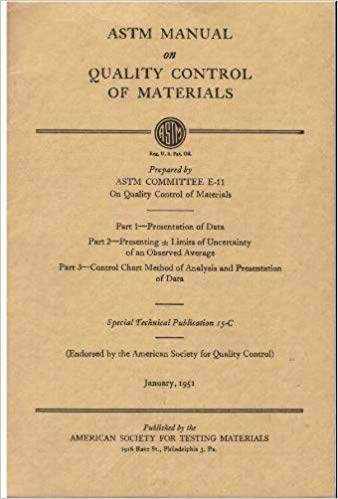 ASTM Manual on Quality Control of Materials